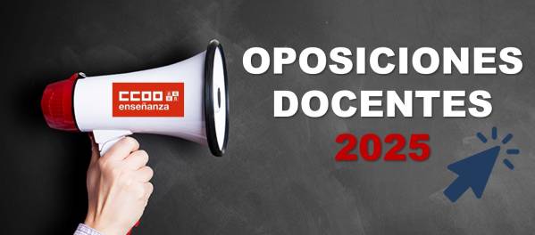 Oposiciones 2025. Secundaria y otros cuerpos. Presentación de solicitud